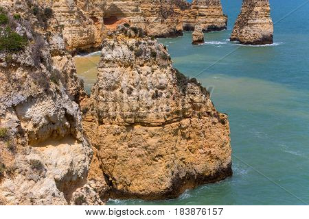 Cliffs of Ponta da Piedade, Lagos, Algarve, Portugal