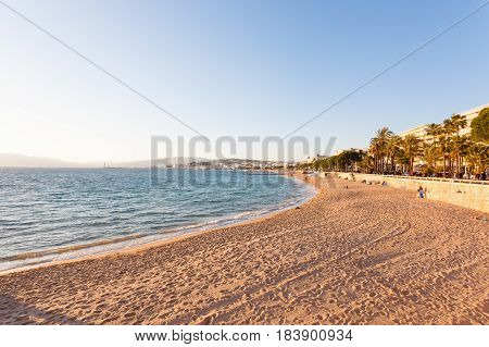 Cannes Beach Day View, France.