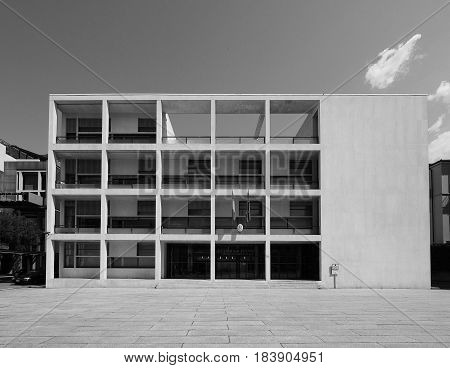 Casa Del Fascio In Como In Black And White