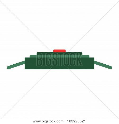 Cartoon detonator for tnt and explosive object. Atarm bomb vector illustration isolated on white background.