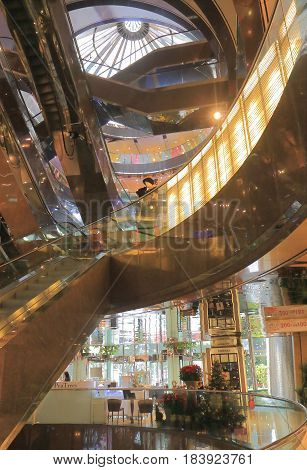 TAIPEI TAIWAN - DECEMBER 8, 2016: Taipei Metro The Mall. Taipei Metro The Mall is a shopping mall and office building complex.