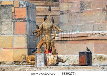 Strawman in onore di hanuman Dio indiano mitologiche su diwali festival