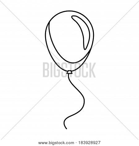 balloon decoration celebration party line vector illustration