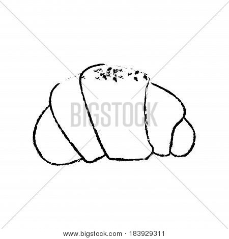figure delicious fesh bakery croissant bread, vector illustration