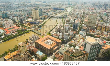 Saigon city. The view from the heights.