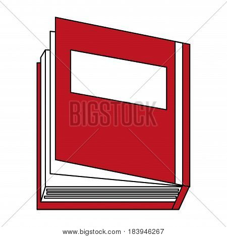 sketch color silhouette top view semi opened book vector illustration