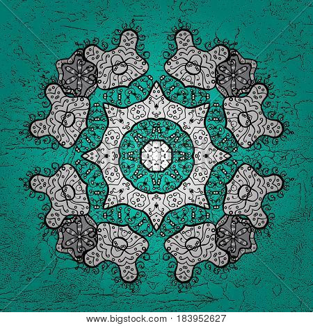 Traditional Vector And White Pattern. Classic Oriental Background. Damask Ornament.
