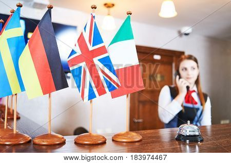 Hotel reception frontdesk workers