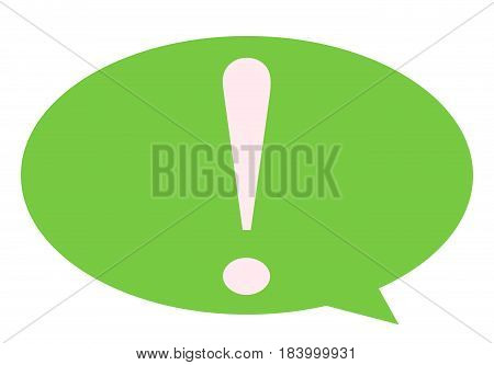 The exclamation business mark icon in bubble