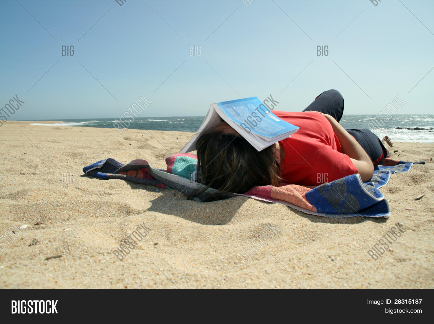Girl Sleeping Beach Image & Photo (Free Trial) Bigstock