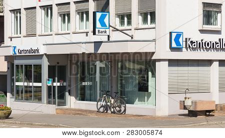 Bremgarten, Switzerland - June 16, 2018: The Office Of The Aargauische Kantonalbank On Zurcherstrass