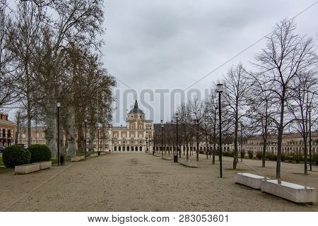 Madrid, Spain, February 2017: Royal Palace Of Aranjuez, A Residence Of The King Of Spain, Aranjuez, 