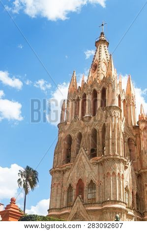 Church Town San Miguel De Allende, San Miguel Arcangel, Guanajuato, Mexico