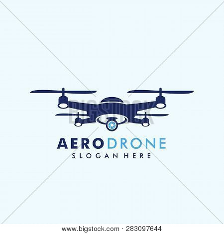 Drone Logo Template Vector Icon. Camera Drone Vector Design