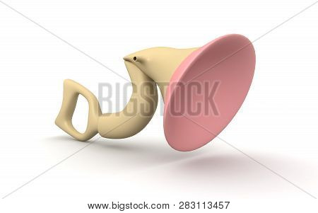 3d Rendered Inner Ear. Cochlea Isolated On A White Background