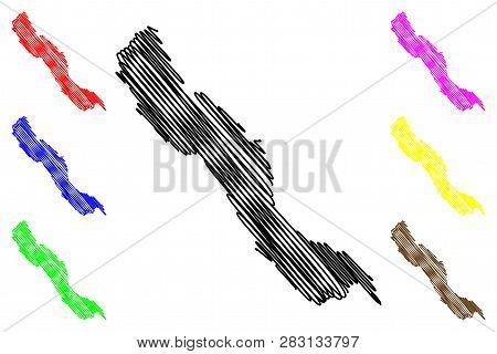 Sohag Governorate (governorates Of Egypt, Arab Republic Of Egypt) Map Vector Illustration, Scribble 