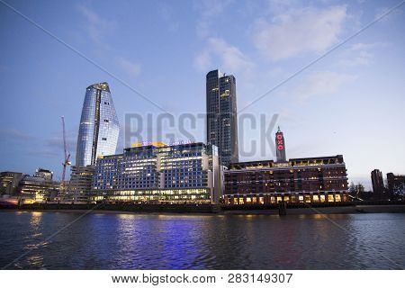 London, Uk - May 20, 2017. London Cityscape Across The River Thames With A View Of Sea Containers Ho