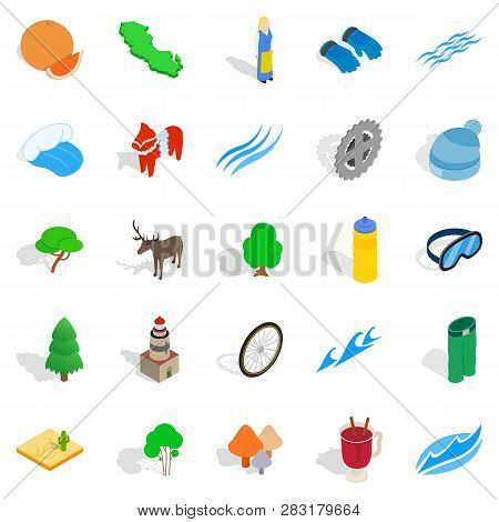 Unity Icons Set. Isometric Set Of 25 Unity Icons For Web Isolated On White Background
