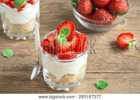 Strawberry Dessert With Cream Cheese