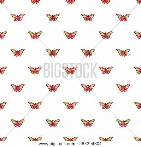 Butterfly Archippus Sangaris Pattern In Cartoon Style. Seamless Pattern Illustration