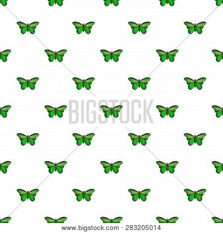 Butterfly Great Mormon Pattern In Cartoon Style. Seamless Pattern Illustration