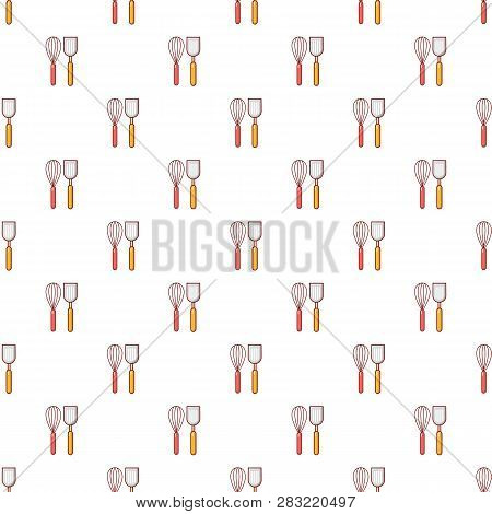 Cutlery Bake Pattern In Cartoon Style. Seamless Pattern Illustration