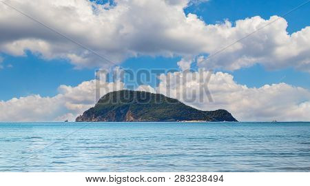 The Turtle Island Surrounds The Clear Waters Of The Mediterranean Sea
