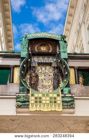 The Ankeruhr Vienna A Beautiful Clock Located At Hoher Markt On The Norther Part Of The Inner City B