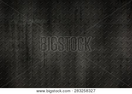 Grunge Diamond Plate. Dirty Rust Metal Background And Texture. 3d Illustration.