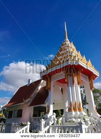 Big Crematory In Northern Countryside Of Thailand