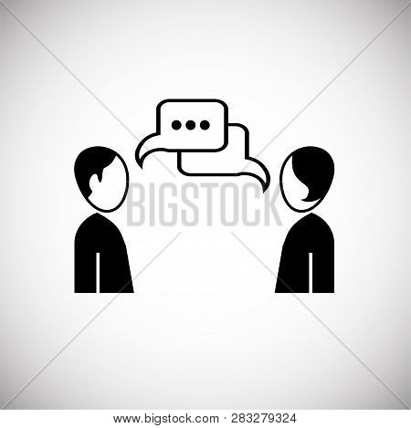 Business Negotiation On White Background Icon For Wep Or App Using