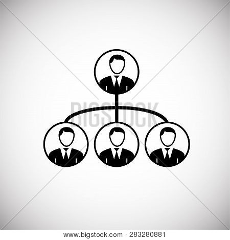 Business Hierarchy On White Background Icon For Wep Or App Using
