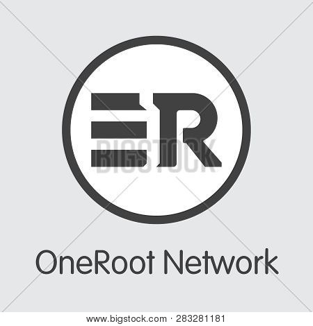 Rnt - Oneroot Network. The Logo Of Coin Or Market Emblem.