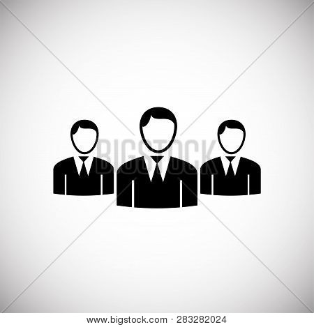 Businessmans On White Background Icon For Wep Or App Using