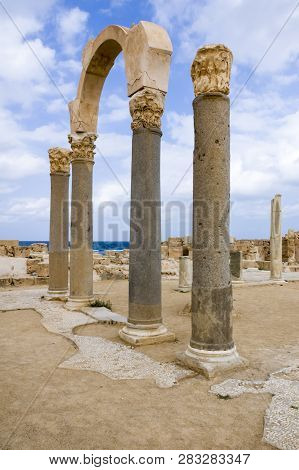 Archaeological Site Of Sabratha, Libya - 10/31/2006:  Overview Of The Forum In The Ancient Phoenicia