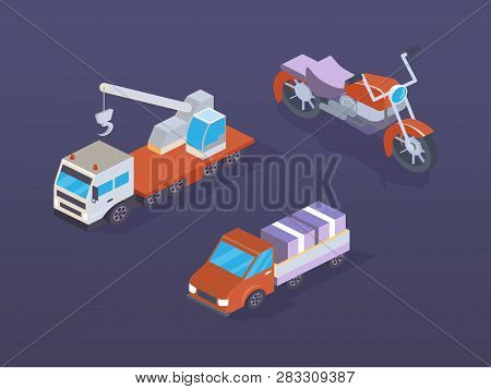 Realistic Technical Urban Transport, 3d Isometry Of A Modern Vehicle.