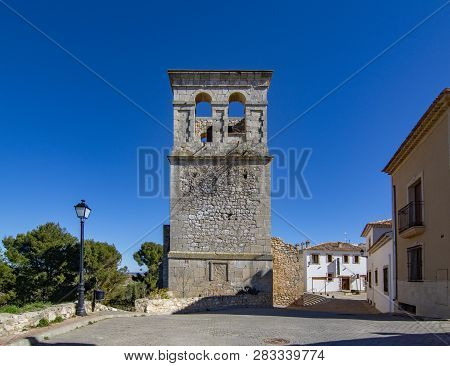 Alarcon ,  Cuenca, Spain, February 2017:  The Santo Domingo De Silos Church Now The Auditorium Of Th