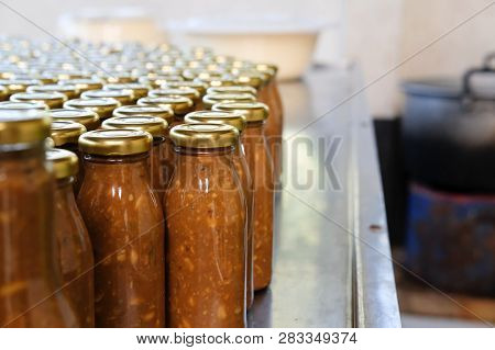 Salted Soybean Paste In Bottle. Soy Production