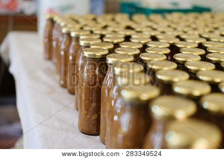 Salted Soybean Paste In Bottle. Soy Production