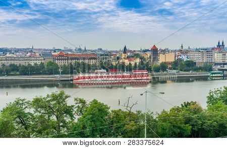 Czech Republic, Prague - September 20, 2017. Botel 