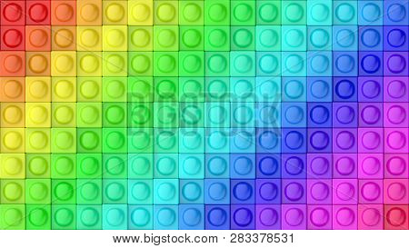 3d rendered texture of rainbow coloured cubes with bumps at different heights.