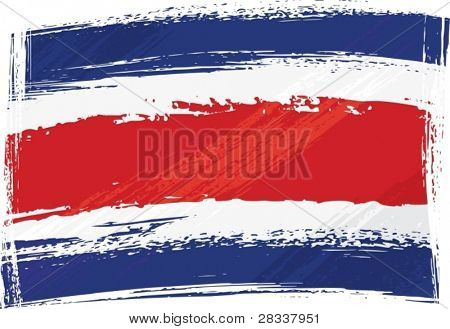 Bandiera nazionale del Costarica creato in stile grunge