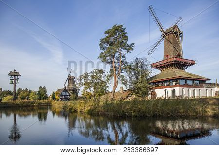 Beautiful Reflection Of Mills In Gifhorn, Germany