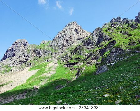 Mountain Alvier In The Appenzell Alps Mountain Range - Canton Of St. Gallen, Switzerland