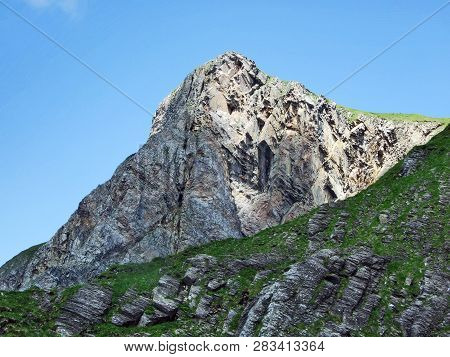 Mountain Alvier In The Appenzell Alps Mountain Range - Canton Of St. Gallen, Switzerland