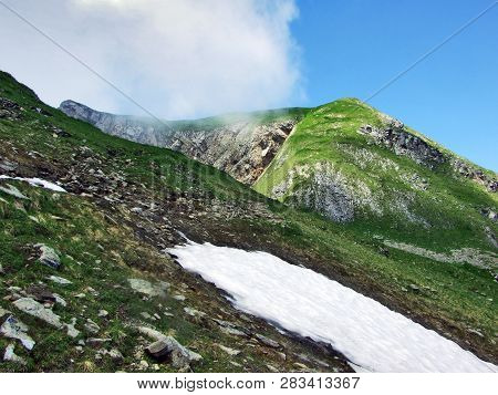 Mountain Alvier In The Appenzell Alps Mountain Range - Canton Of St. Gallen, Switzerland