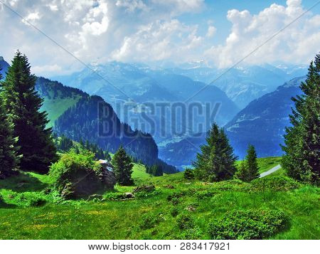 The Mountain Mass Of Glarus Alps, Above Lake Walensee - Canton Of Glarus, Switzerland