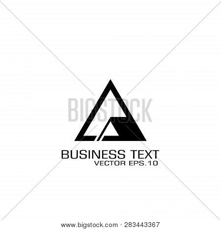 Triangle Graphic, Business Construction Logo, Real Estate Logo Flat Design With Initial Letter La Gr