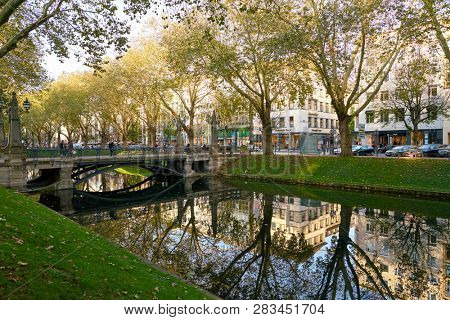 DUSSELDORF, GERMANY - CIRCA SEPTEMBER, 2018: Konigsallee in Dusseldorf.