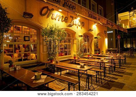 DUSSELDORF, GERMANY - CIRCA SEPTEMBER, 2018: Ohme Jupp restaurant in Dusseldorf.